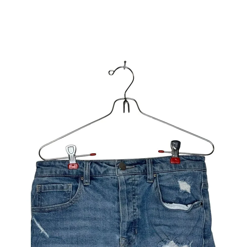 Anthropologie Women's Shorts Button‎ Fly Distressed Distressed Raw Hem Denim 27 - Picture 4 of 10